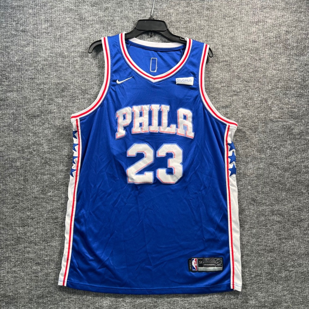 Nike Philadelphia 76ers Jimmy Butler 23 Icon Edition Jersey Blue Mens 54 XXL
